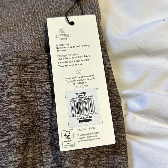 Calia essential cozy joggers cocoa color size small NWT - Picture 3 of 7